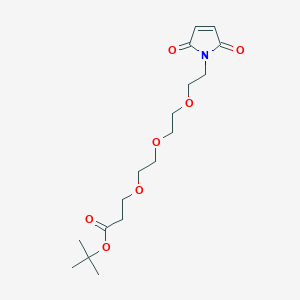 Chemical structure of Mal-PEG3-Boc
