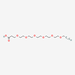 Chemical structure of Propargyl-PEG6-acid