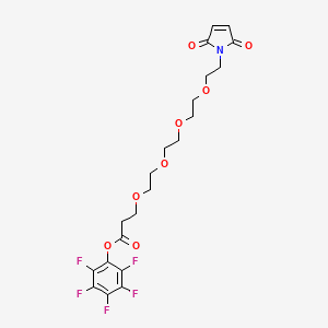 Chemical structure of Mal-PEG4-PFP ester