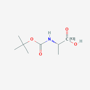 Chemical structure of Boc-Ala-OH-1-13C