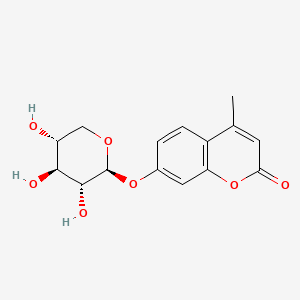 Chemical structure of 4-Methylumbelliferyl beta-D-xyloside