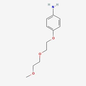 Chemical structure of m-PEG2-O-Ph-NH2