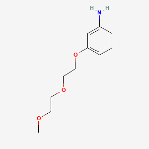 Chemical structure of m-PEG2-O-Ph-3-NH2
