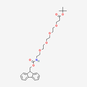 Chemical structure of FmocNH-PEG4-t-butyl ester