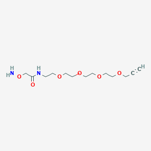 Chemical structure of Aminooxy-amido-PEG4-propargyl