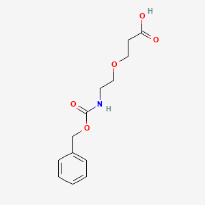 Chemical structure of Cbz-NH-PEG1-CH2CH2COOH