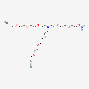 Chemical structure of N-(Aminooxy-PEG2)-N-bis(PEG3-propargyl)