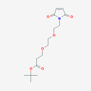 Chemical structure of Mal-PEG2-C2-Boc