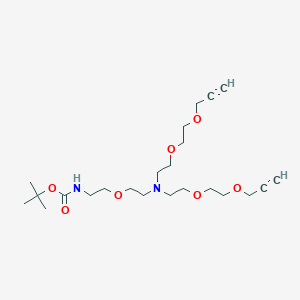 Chemical structure of N-(Boc-PEG1)-N-bis(PEG2-propargyl)
