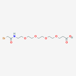 Chemical structure of Bromoacetamido-PEG4-acid