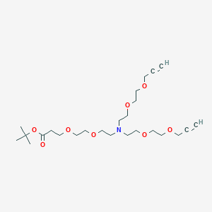 Chemical structure of N-(PEG2-Boc)-N-bis(PEG2-propargyl)