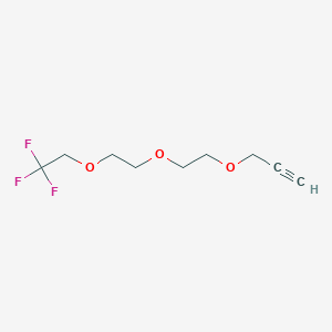 Chemical structure of 1,1,1-Trifluoroethyl-PEG2-propargyl