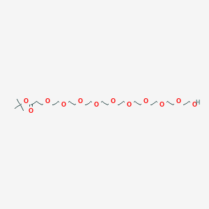Chemical structure of Hydroxy-PEG9-Boc