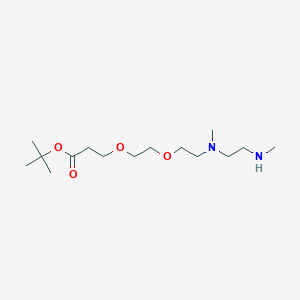 Chemical structure of N,N'-DME-N-PEG2-Boc