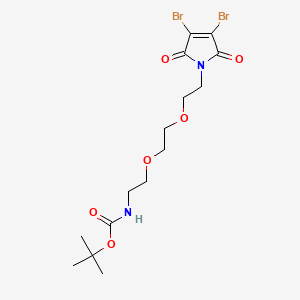 Chemical structure of 3,4-Dibromo-Mal-PEG2-N-Boc