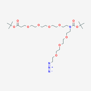 Chemical structure of N-(Azido-PEG3)-N-Boc-PEG4-Boc