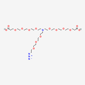 Chemical structure of N-(Azido-PEG3)-N-bis(PEG4-acid)