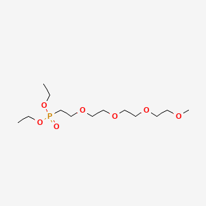 Chemical structure of m-PEG4-phosphonic acid ethyl ester