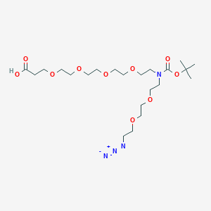 Chemical structure of N-(Azido-PEG2)-N-Boc-PEG4-acid