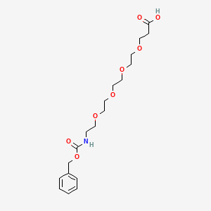 Chemical structure of Cbz-NH-PEG4-C2-acid