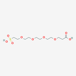 Chemical structure of Carboxy-PEG4-sulfonic acid