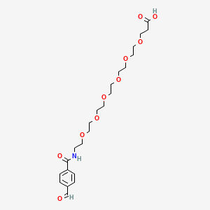 Chemical structure of Ald-Ph-PEG6-acid