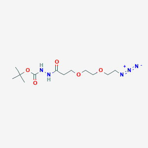 Chemical structure of Azido-PEG2-hydrazide-Boc