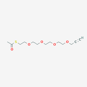 Chemical structure of S-acetyl-PEG4-propargyl