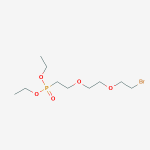 Chemical structure of Bromo-PEG2-phosphonic acid ethyl ester