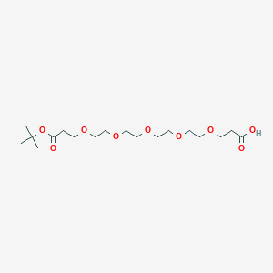 Chemical structure of Acid-PEG5-C2-Boc