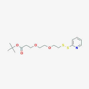 Chemical structure of (2-Pyridyldithio)-PEG2-Boc