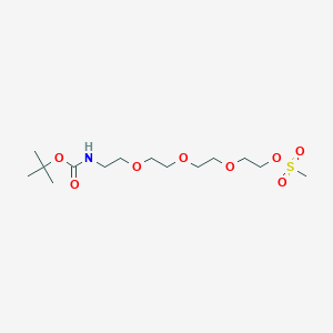 Chemical structure of Boc-NH-PEG4-Ms