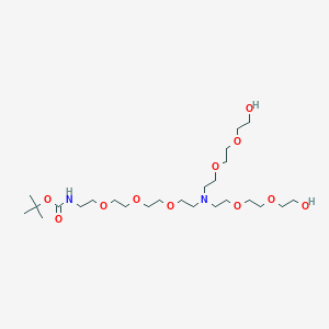 Chemical structure of N-(Boc-PEG3)-N-bis(PEG2-alcohol)