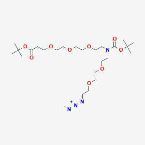 Chemical structure of N-(Azido-PEG2)-N-Boc-PEG3-Boc