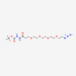 Chemical structure of Azido-PEG4-hydrazide-Boc