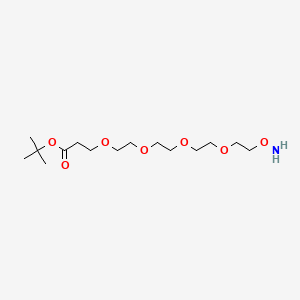 Chemical structure of Aminooxy-PEG4-C2-Boc