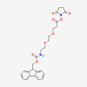 Chemical structure of Fmoc-PEG2-NHS ester