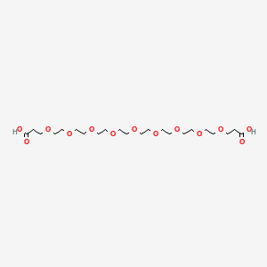 Chemical structure of Bis-PEG9-acid