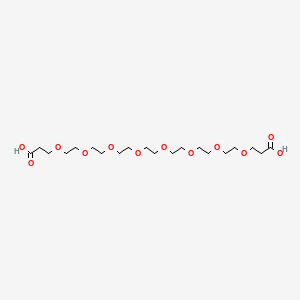 Chemical structure of Bis-PEG8-acid