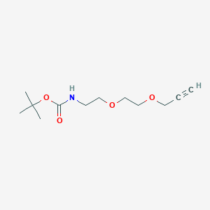 Chemical structure of Propargyl-PEG2-NHBoc