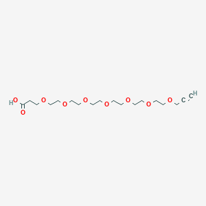 Chemical structure of Propargyl-PEG7-acid