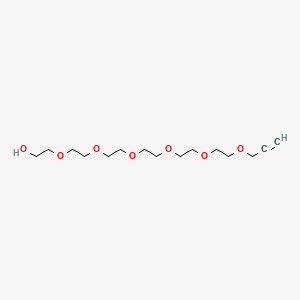 Chemical structure of Propargyl-PEG6-alcohol