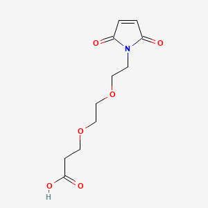 Chemical structure of Mal-PEG2-acid