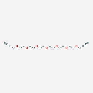 Chemical structure of Bis-propargyl-PEG6