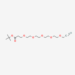 Chemical structure of Propargyl-PEG4-CH2CH2-Boc