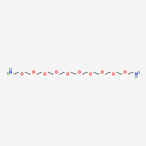 Chemical structure of Amino-PEG10-amine