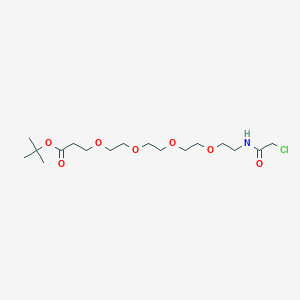 Chemical structure of Chloroacetamido-PEG4-C2-Boc