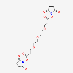Chemical structure of Bis-PEG3-NHS ester
