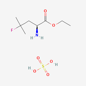 Chemical structure of 4-fluoro-L-leucine ethyl ester sulfate