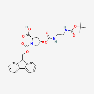 Chemical structure of Fmoc-Hyp(Bom)-OH